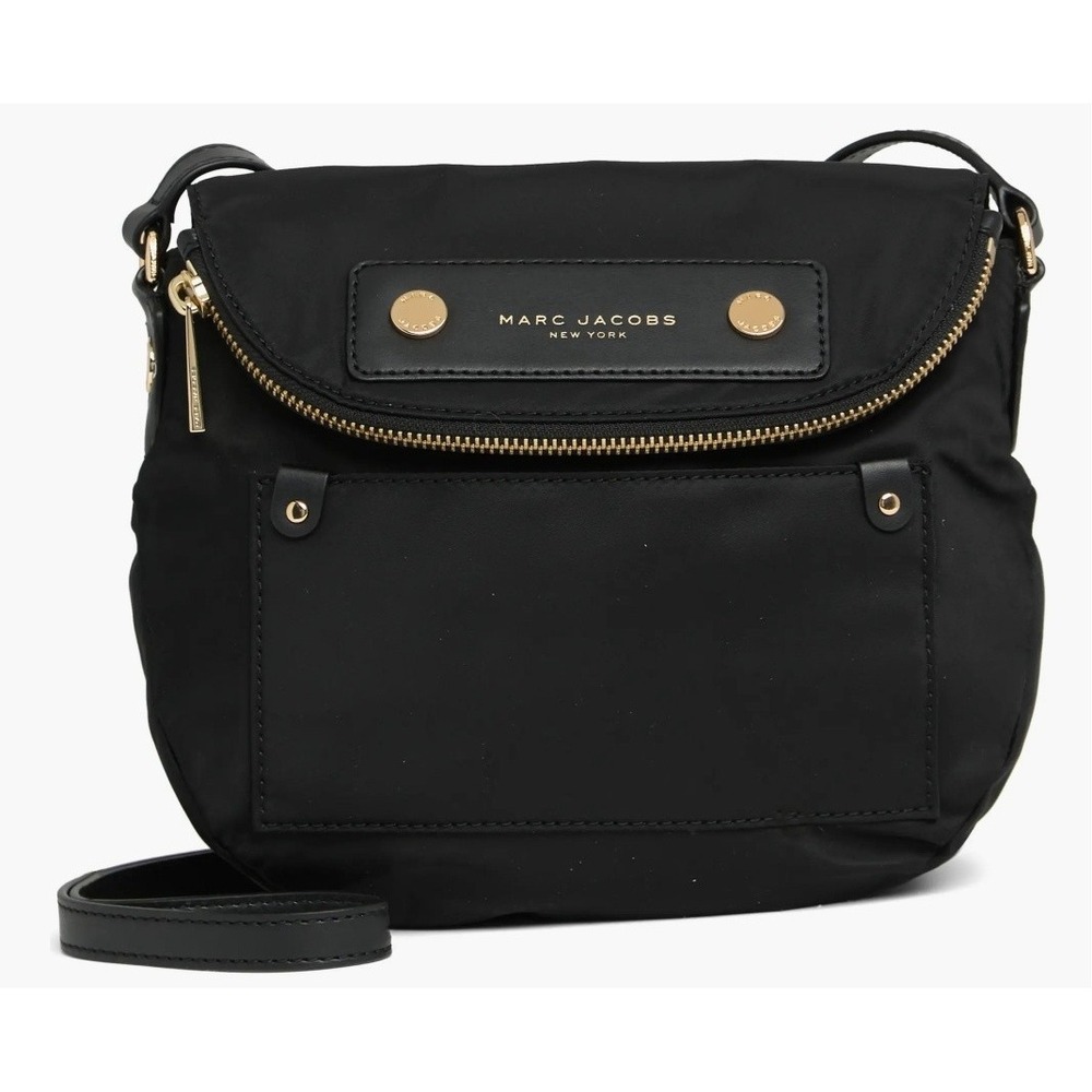 Marc Jacobs Preppy Natasha Nylon Crossbody Bag, Black, 12"x10", M0014625, NEW!